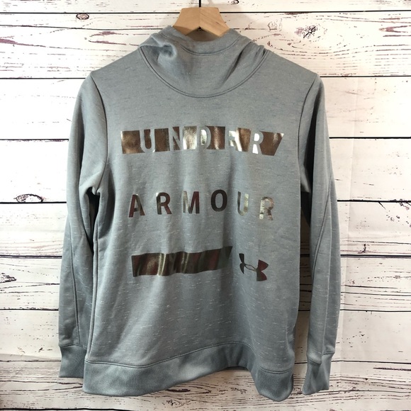 UNDER ARMOR Cold Gear Gray Hoodie Sweatshirt, S - Picture 1 of 7